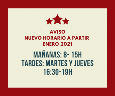 Nuevo horario 2021