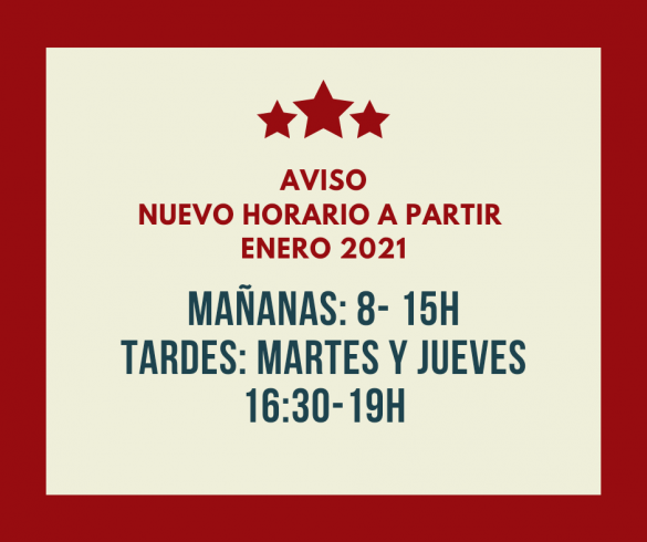 Nuevo horario 2021