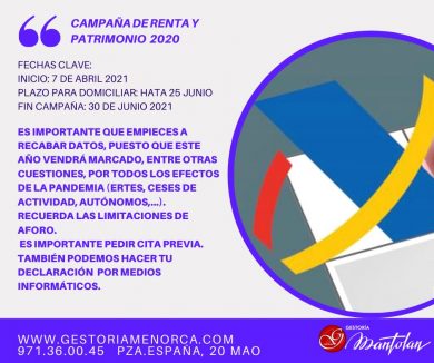 Campaña Renta y Patrimonio 2020