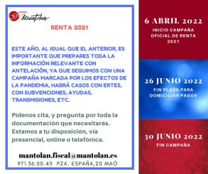 Campaña Renta y Patrimonio Menorca