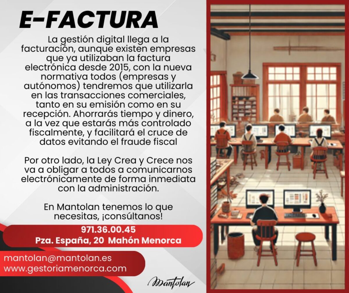 Factura electrónica Menorca
