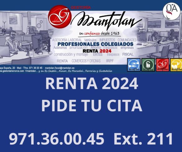 Renta y patrimonio 2024 Menorca